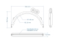 Preview: bag frame, 10,50cm, for sewing, brass antique finish