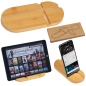 Preview: Tablet- Smartphonehalter aus Bambus mit Deinem Wunschtext