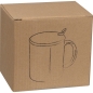 Preview: Keramiktasse mit Löffel schwarz und Deiner Wunschgravur auf dem Bambusdeckel