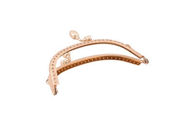 bag frame, 12,50cm, for sewing, rosegold