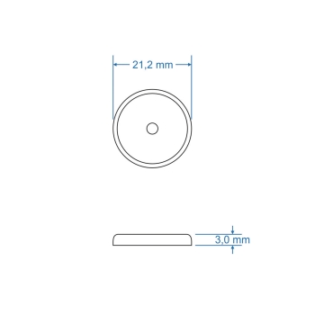 Magnet 20 mm silber/gold