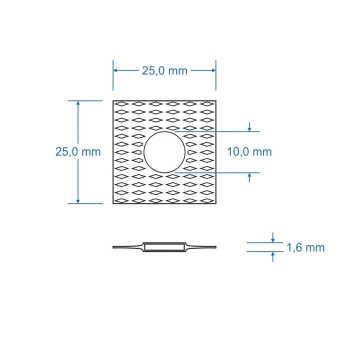 Magnet mit transparenter Folie 10mm silber